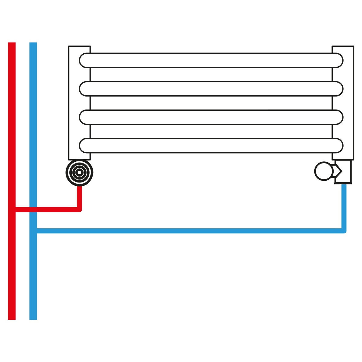 Schéma zapojení klasického ventilu